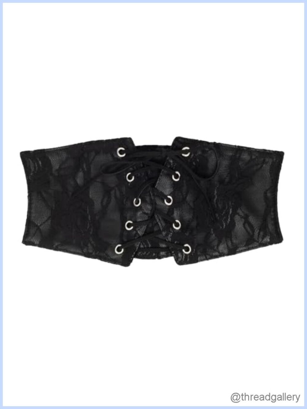 Women Wide Corset Elastic Belt Lace-Up Tied Waspie Shapewear